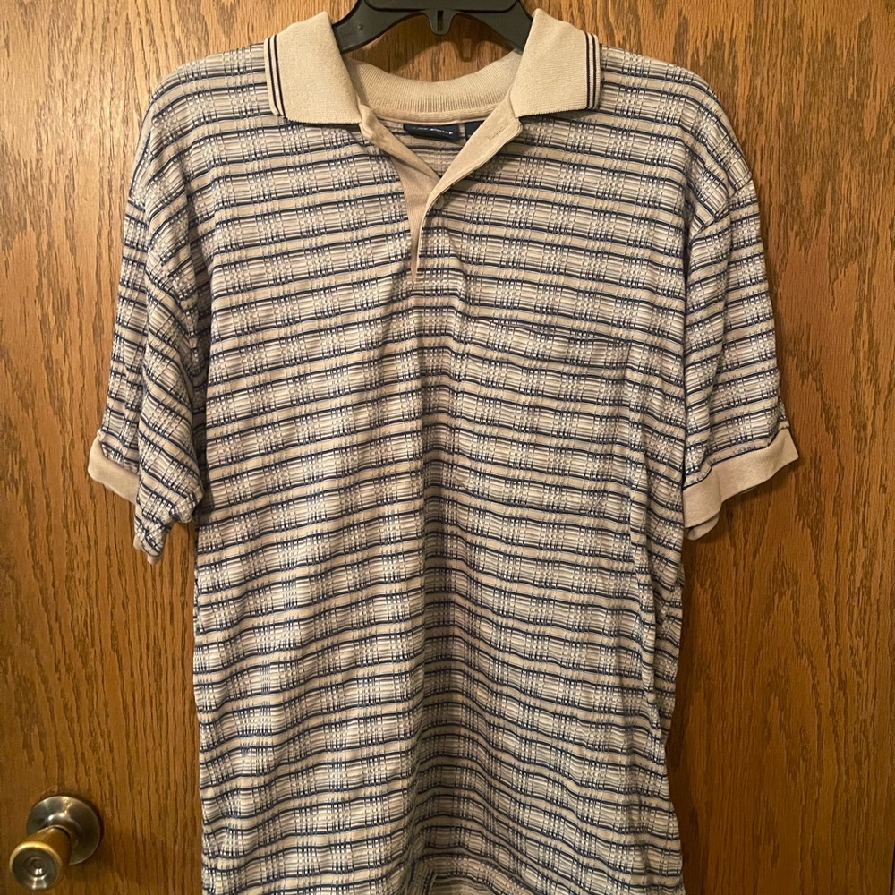 Striped Polo Shirt with Lightweight Fabric